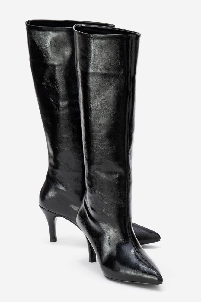 kadin-ince-topuklu-cizme-SIYAH KIRIŞIK-ERC800-0101806_0